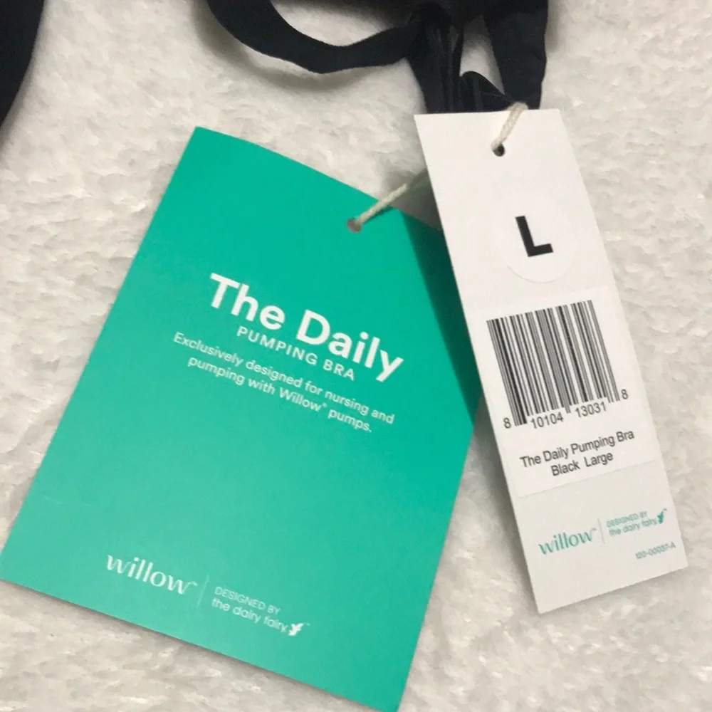 The Daily Pumping Black Nursing/Comfort Bra with Mesh Accent Large - Picture 5 of 5